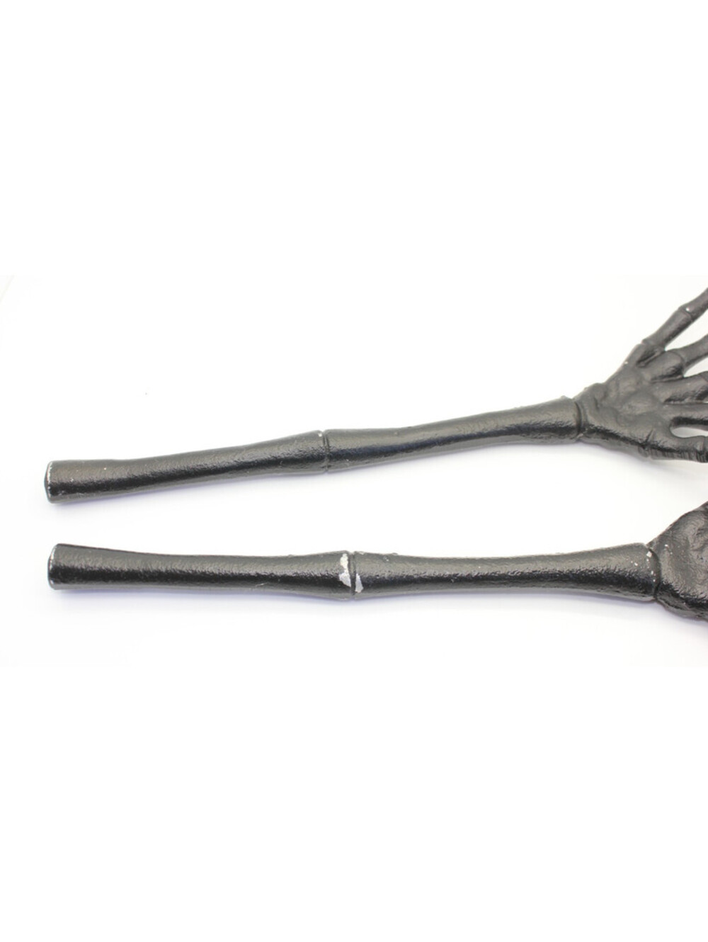 Metal Skeleton Hands Salad Tongs Server Set 14" Black Cast Aluminum Halloween - Picture 5 of 13